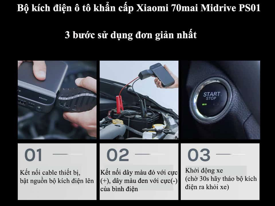 Bộ kích kích bình ắc quy 70mai 