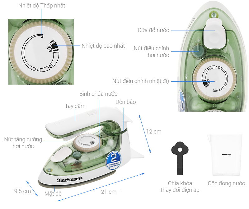 Bàn ủi hơi nước BlueStone SIB-3819 