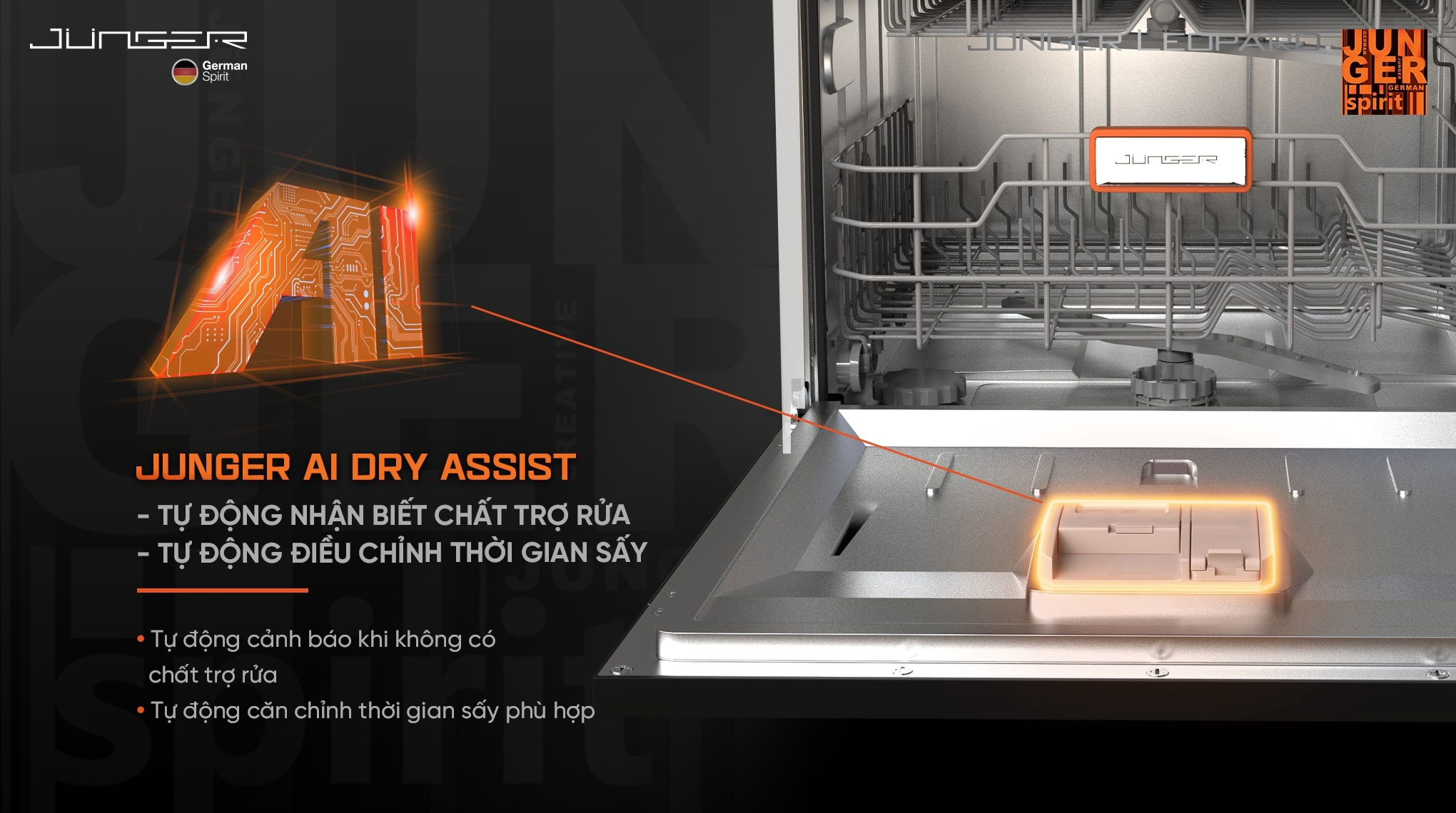 Máy rửa bát Junger  
