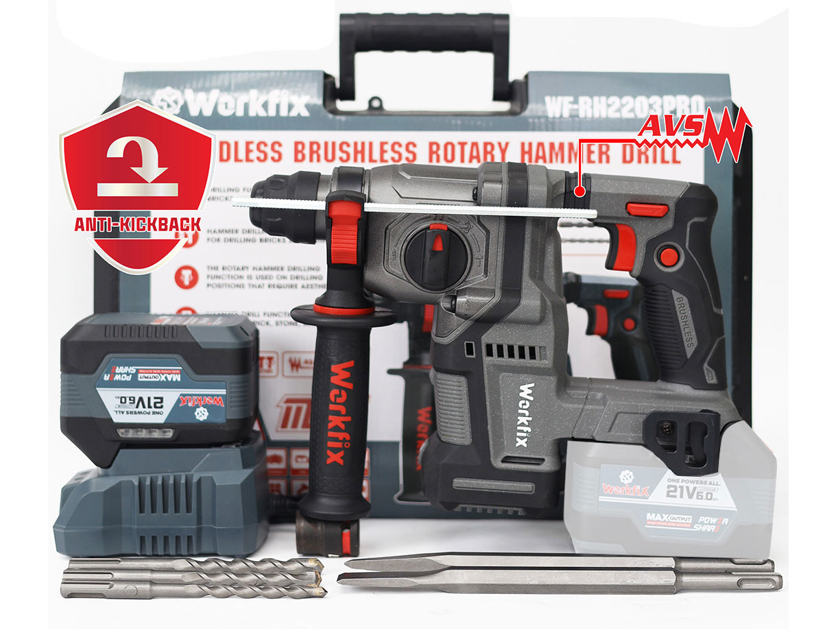 Máy khoan bê tông chạy pin Workfix WF-RH2203PRO