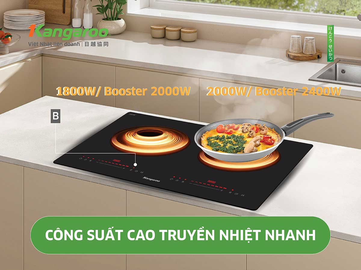 Bếp từ đôi lắp âm Kangaroo KGIC44D1T 