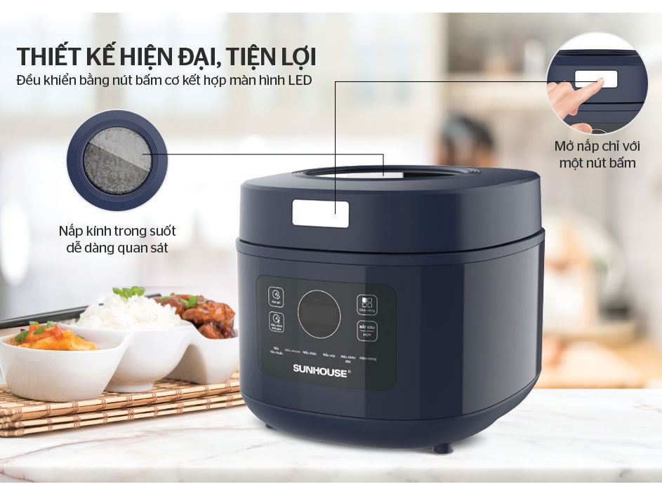 Nồi cơm điện tử Sunhouse SHD8802