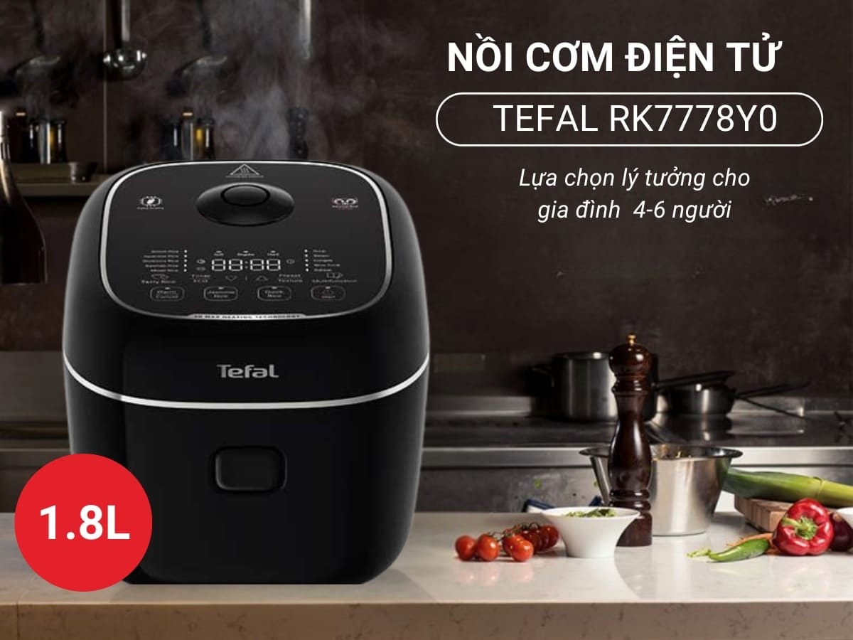 Nồi cơm điện tử Tefal Delirice Max 1,8 lít RK7778Y0