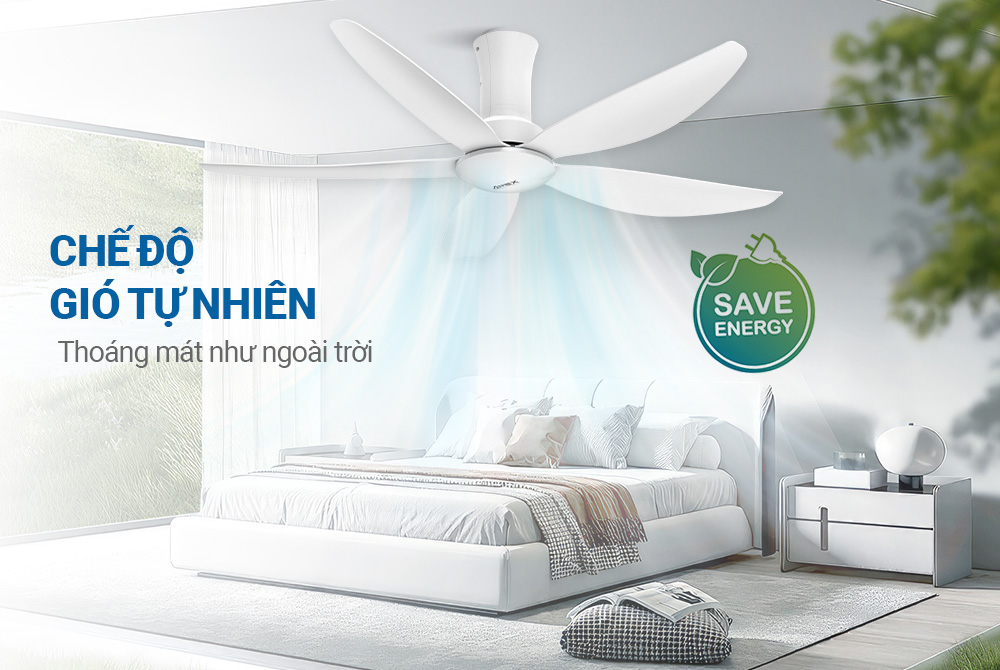 Quạt trần 5 cánh Sunhouse APEX APF7669W
