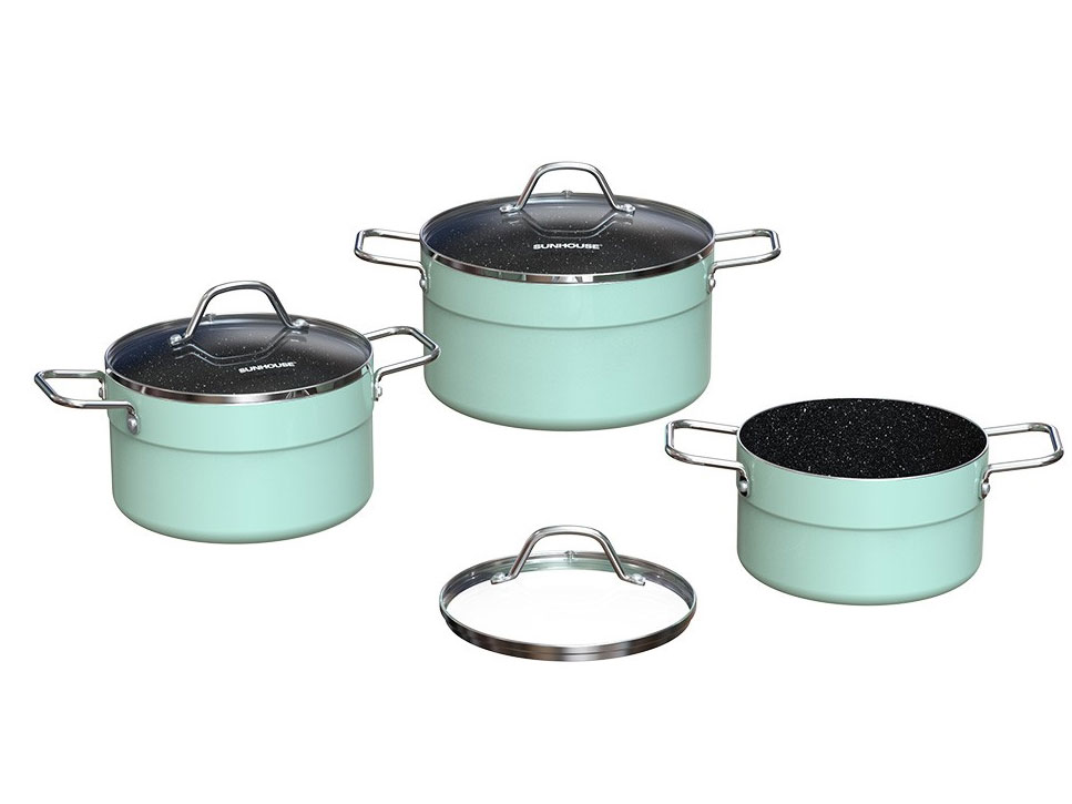 Bộ nồi chống dính đáy từ Sunhouse ECO SHG1122M