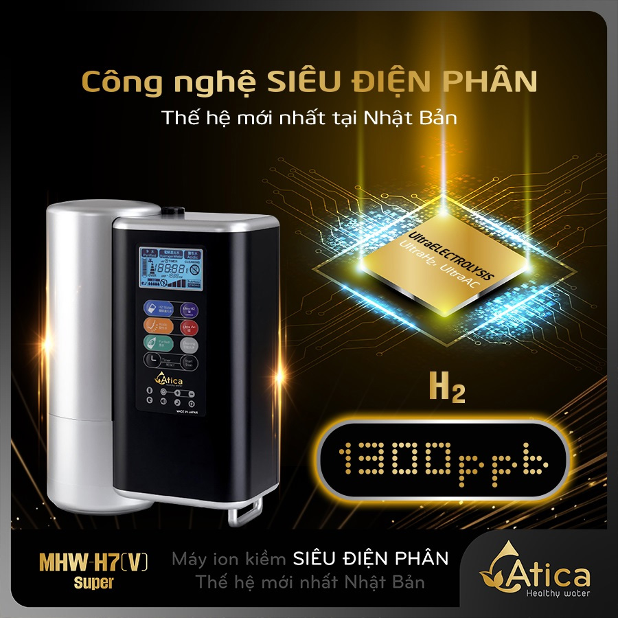 Máy lọc nước ion kiềm siêu điện phân Atica Super MHW-H7(V)