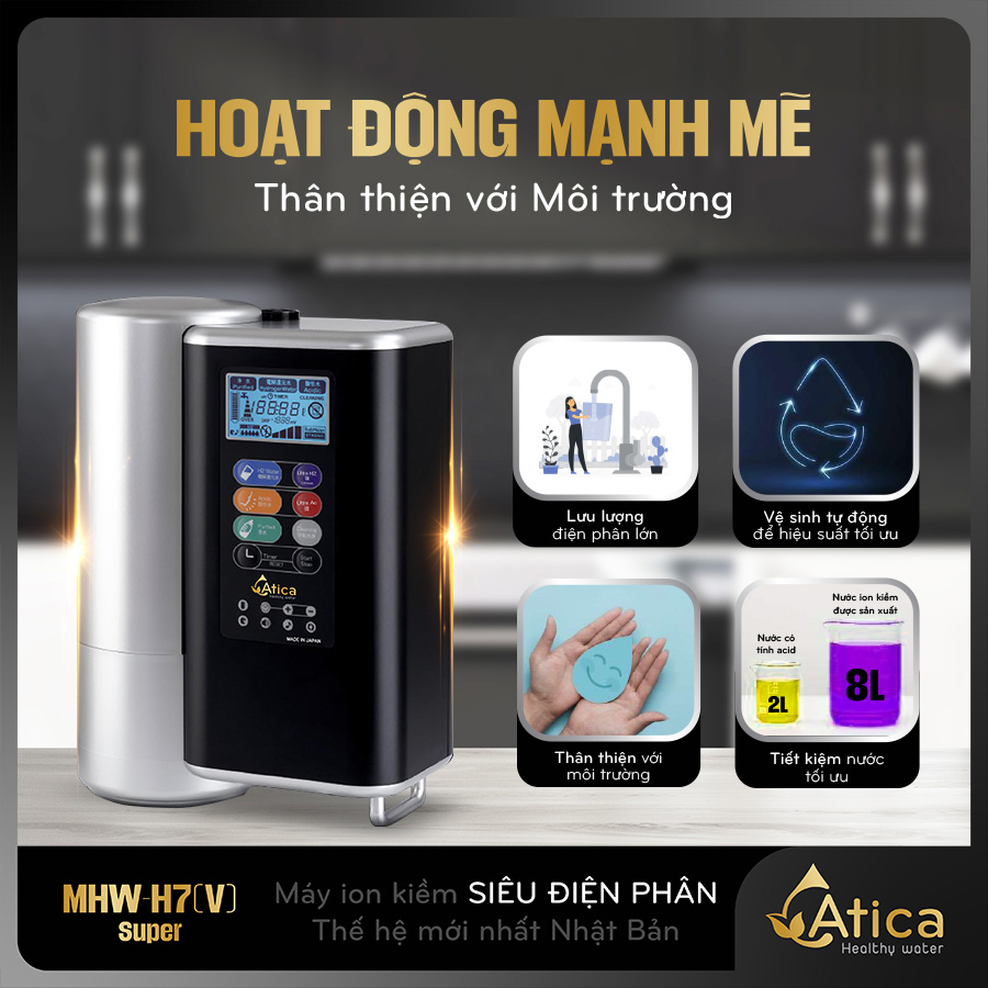 Máy lọc nước siêu điện phân Atica Super MHW-H7(V)