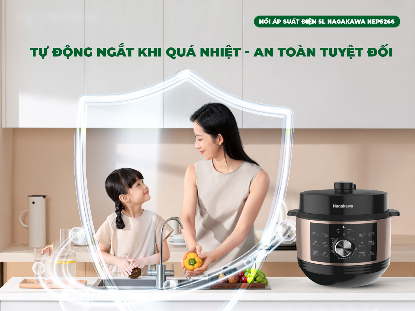 Nồi áp suất điện Nagakawa  