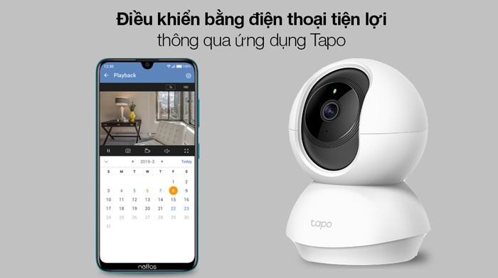 Camera Wifi TP-LINK Tapo C210 có thể điều khiển dễ dàng thông qua ứng dụng Tapo