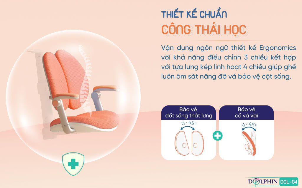 Ghế ngồi chống gù chống cận thông minh DOL-G4