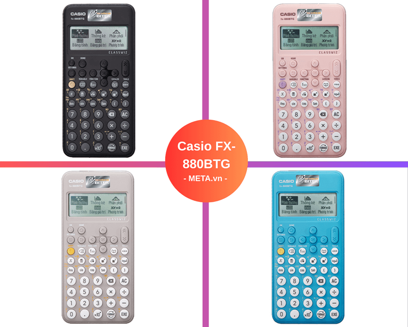 Casio 880 có 4 màu khác nhau cho bạn lựa chọn