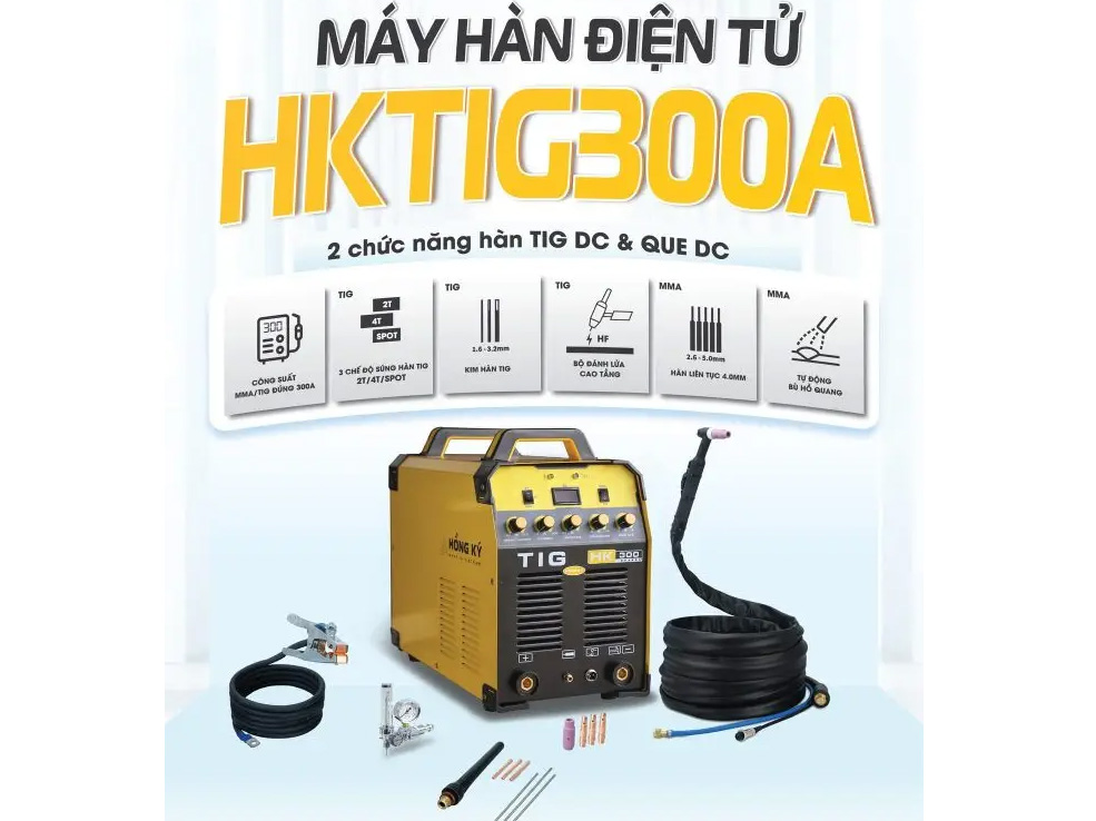 Máy hàn TIG DC que Hồng Ký Master HKTIG300A