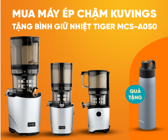 Tặng bình giữ nhiệt Tiger MCS-A050 khi mua máy ép chậm Kuvings