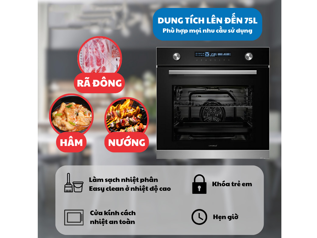 Lò nướng âm tủ GrandX 