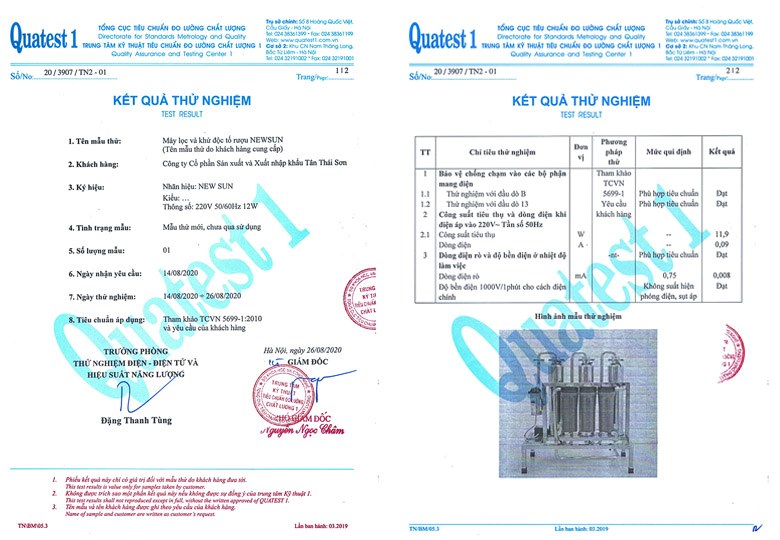 Máy lọc rượu khử độc tố
