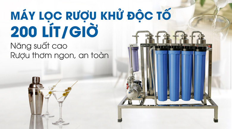 Máy lọc rượu khử độc tố Newsun 200 lít