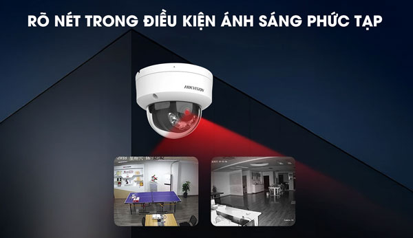 Hikvision DS-2CD1123G2-LIUF có khả năng chống ngược sáng