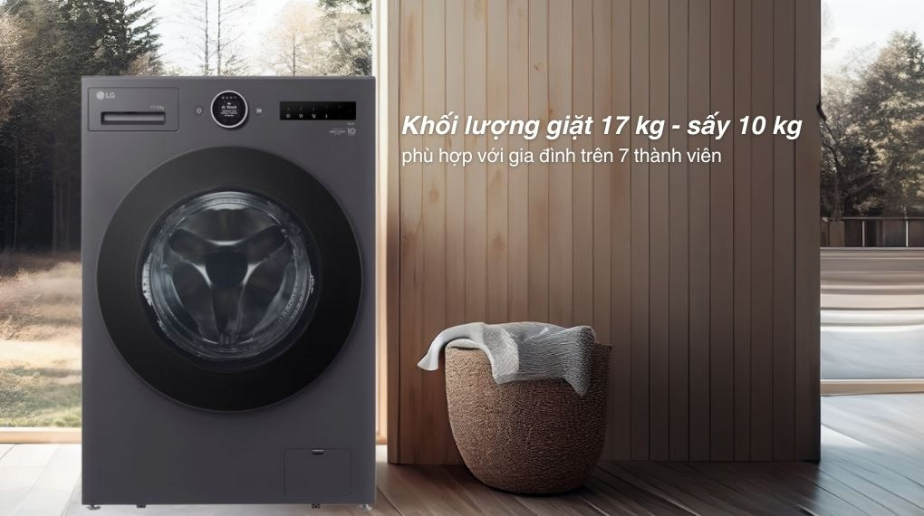 Máy giặt sấy LG Inverter F2517RNTG