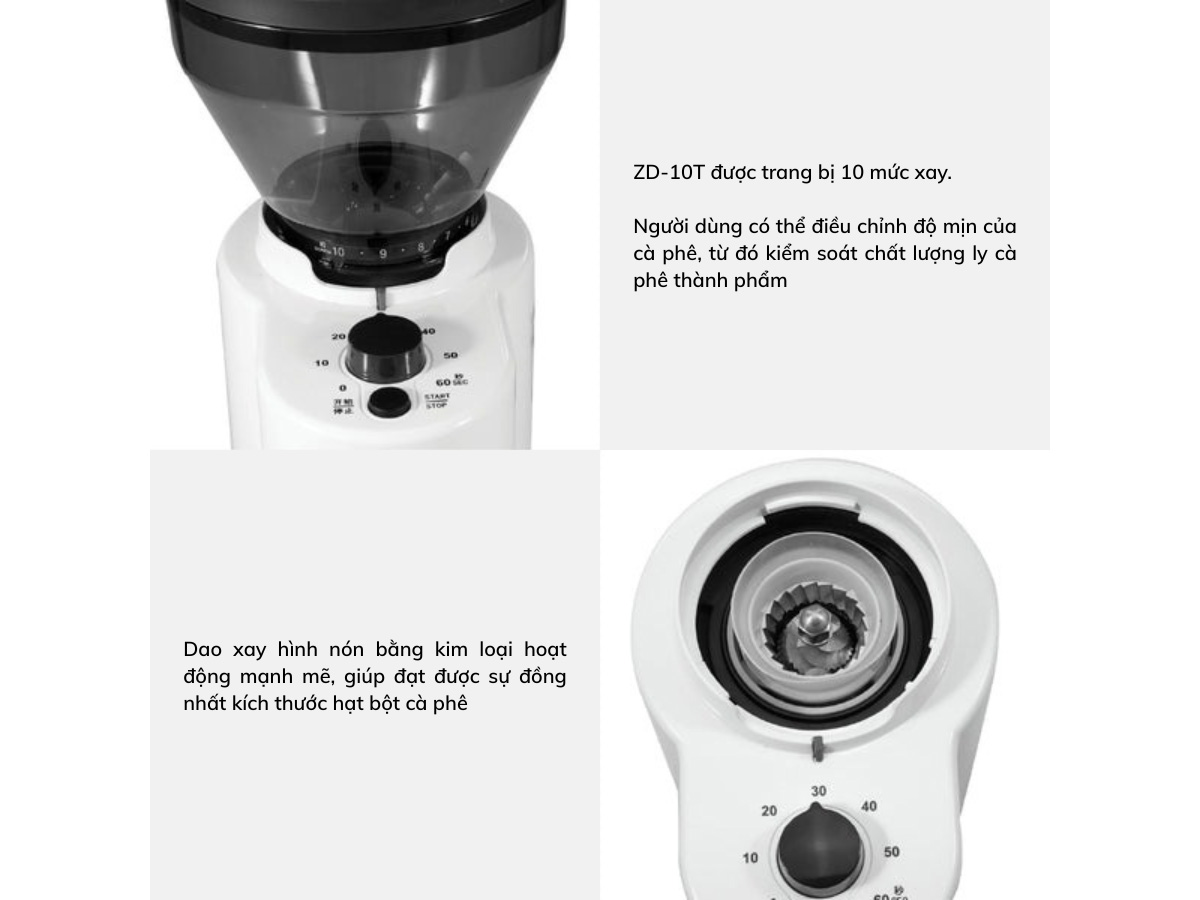 Máy xay cà phê có hẹn giờ WPM ZD-10T