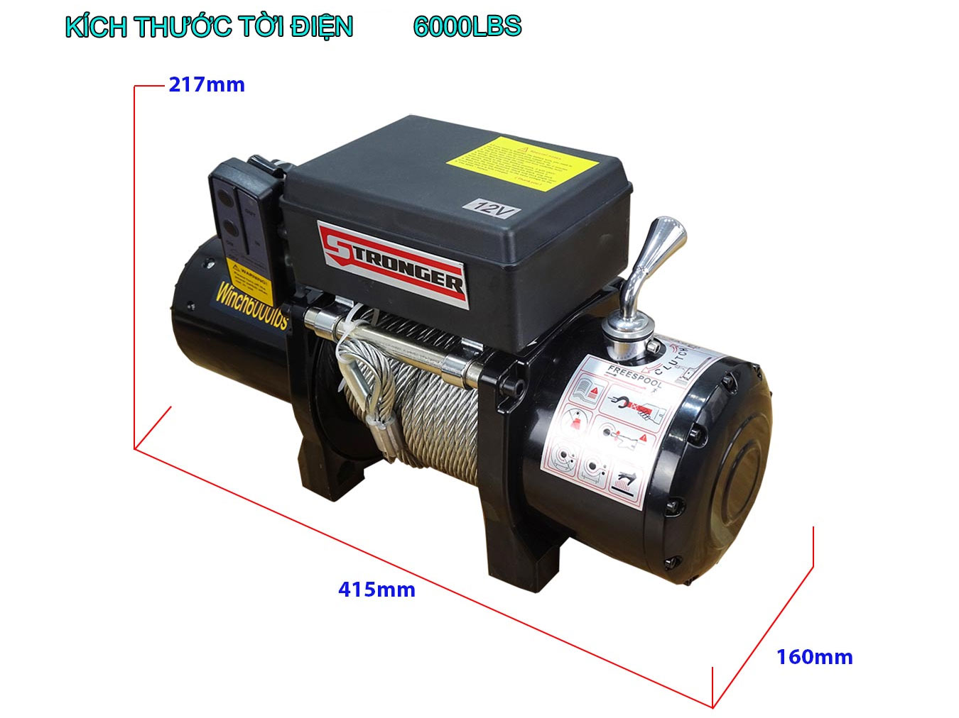 Tời điện Stronger 6000LBS
