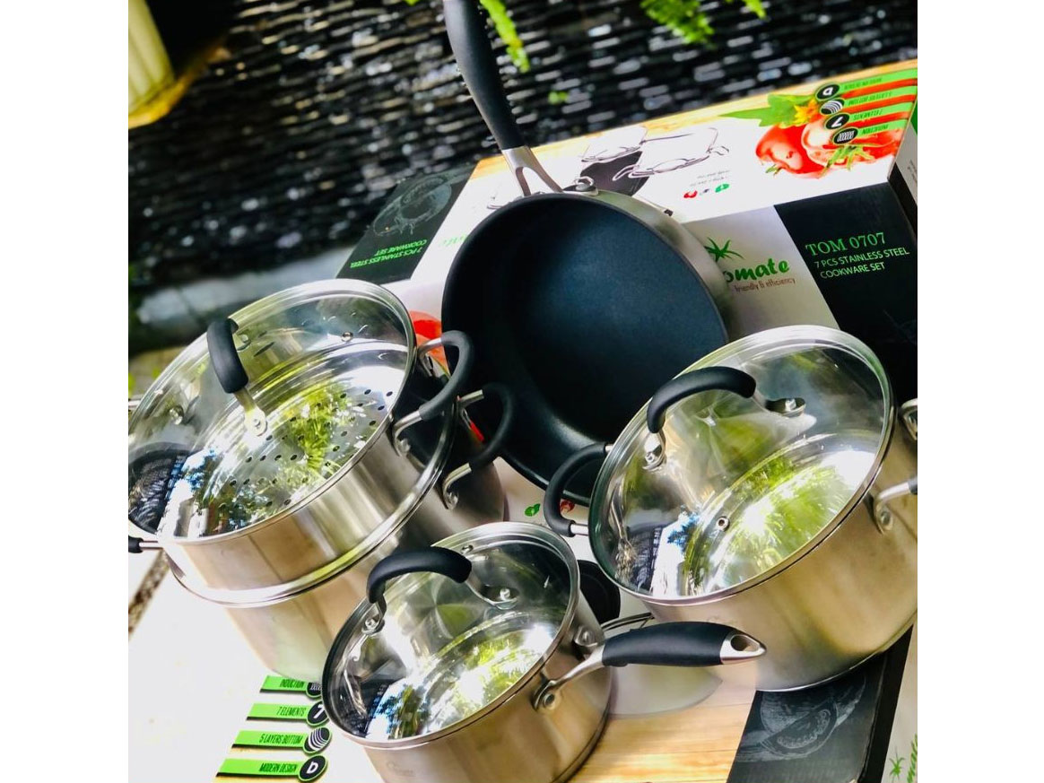 Bộ nồi chảo inox Tomate 