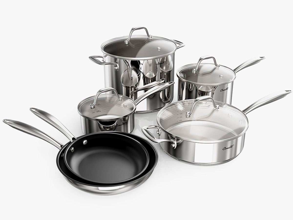 Bộ nồi inox cao cấp Ciwete 6 món SS0101-10PC