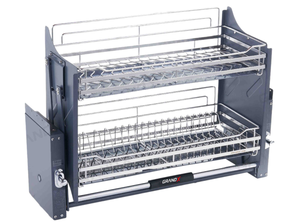 Giá bát nâng hạ nan dẹt khung inox 304 GrandX XL.60S2