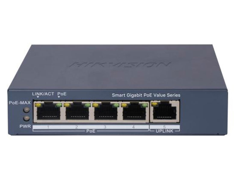 Switch mạng thông minh 4 cổng PoE Gigabit Hikvision DS-3E1505P-EI/M