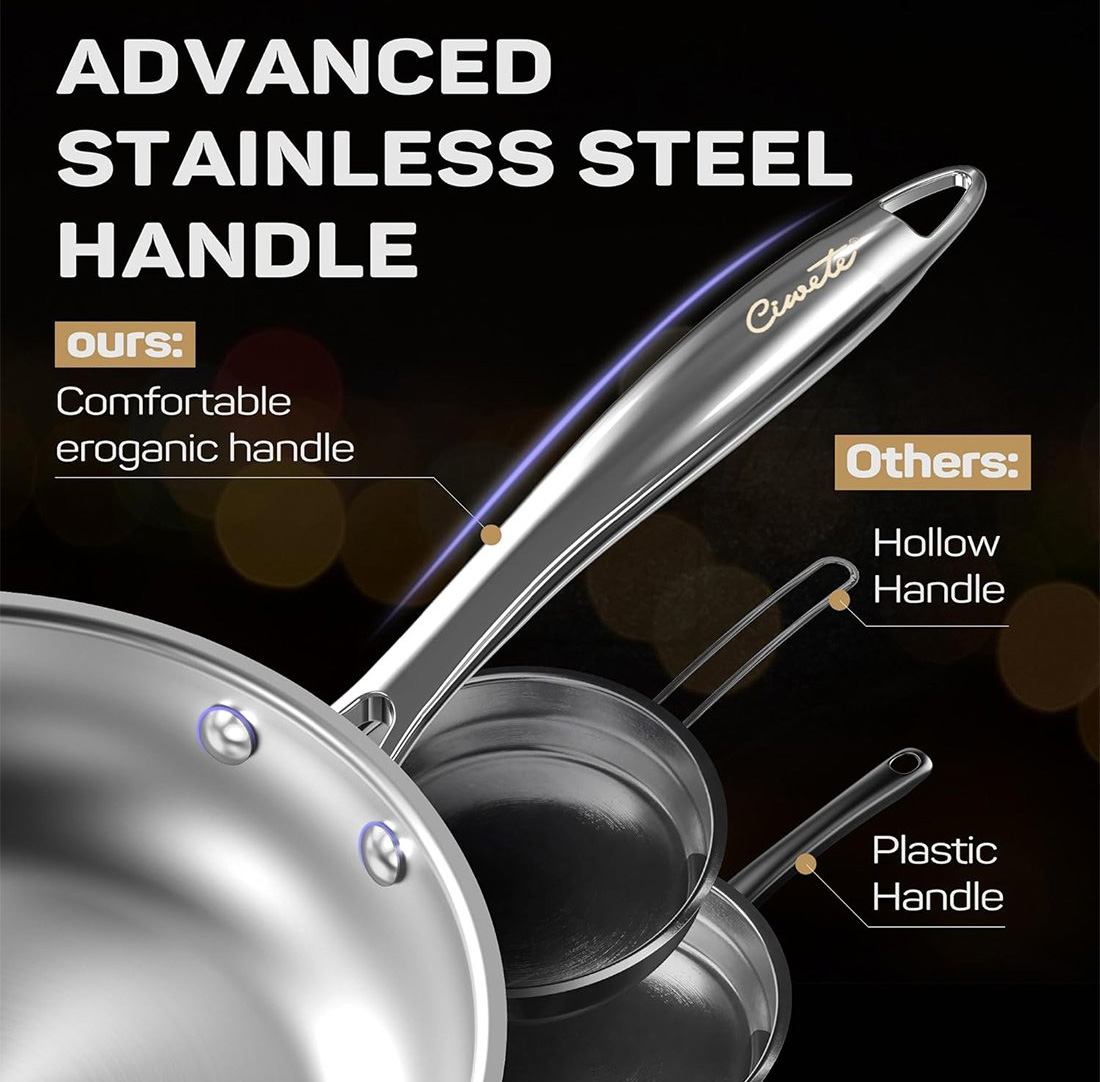 Bộ nồi inox Ciwete SS0103-11PC NEW-SS