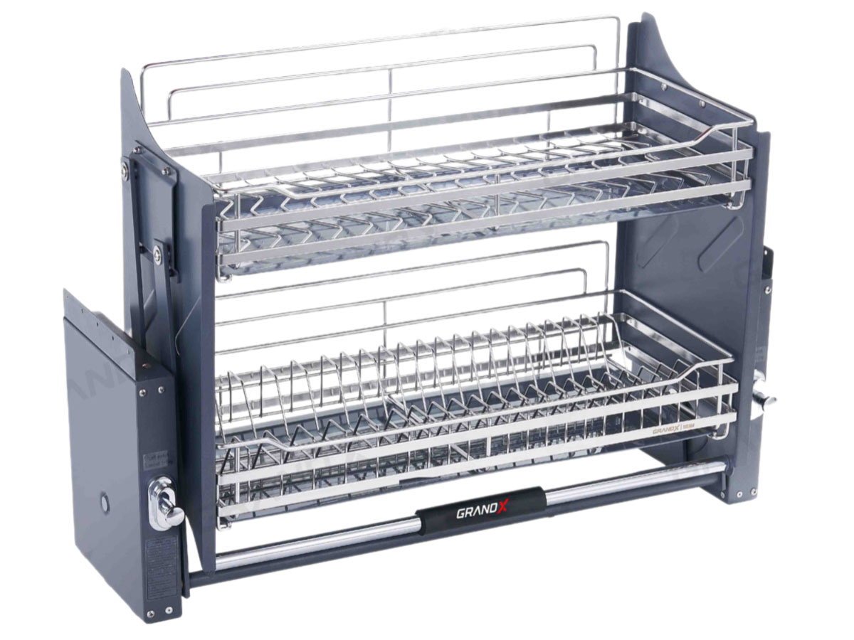 Giá bát nâng hạ nan dẹt khung inox 304 GrandX XL.80S2