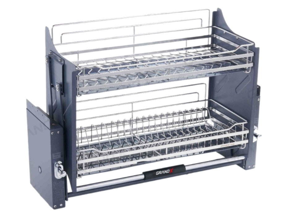 Giá bát nâng hạ nan dẹt khung inox 304 GrandX XL.70S2