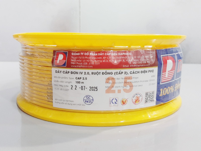 Dây điện đơn Daphaco 2.5
