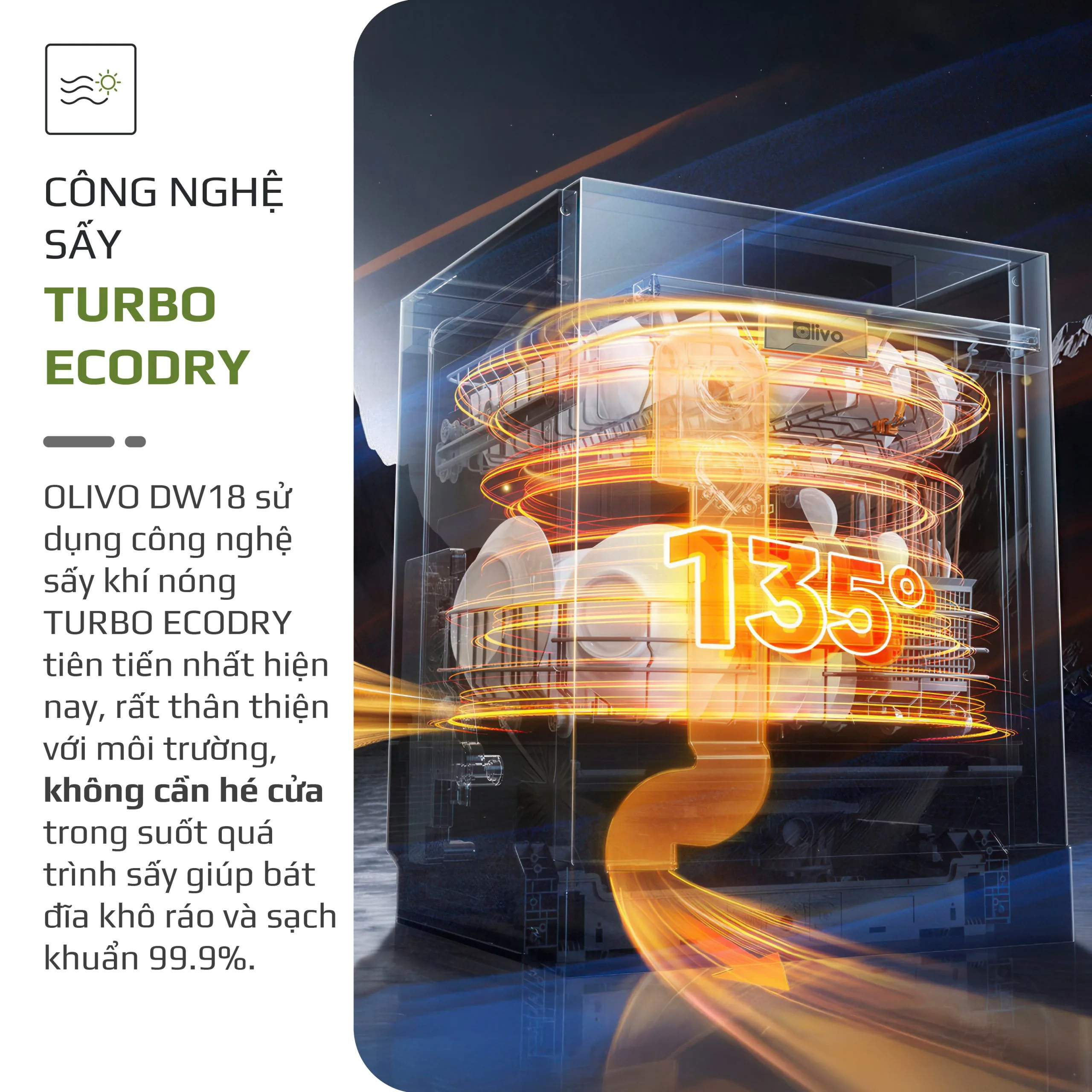 Máy rửa chén Olivo DW18