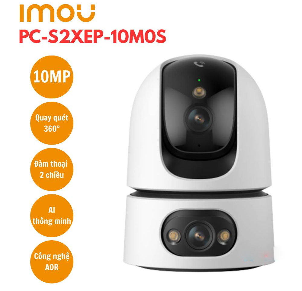 Camera wifi 2 ống kính quay quét 10MP IMOU IPC-S2XEP-10M0S