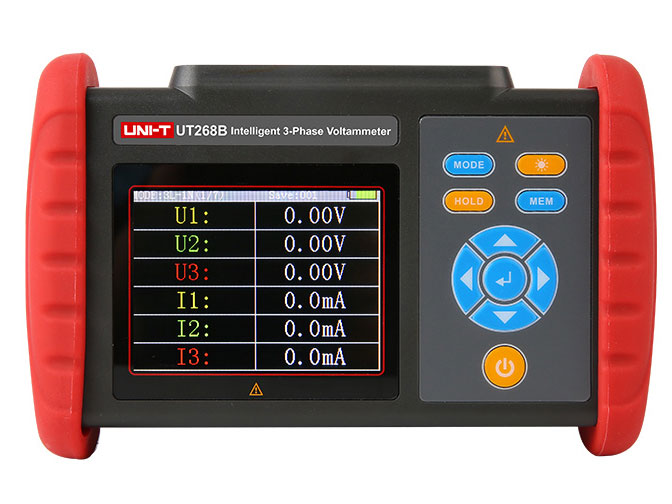 Thiết bị đo công suất 3 pha Uni-T UT268B (AC 0.00mA - 1.000A, AC 0.00V - 600V)