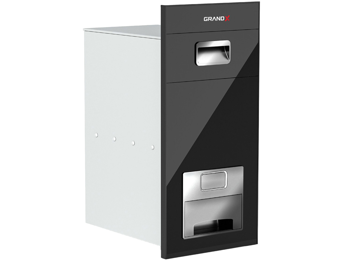 Thùng gạo âm tủ mặt kính nút nhấn GrandX XR.G302
