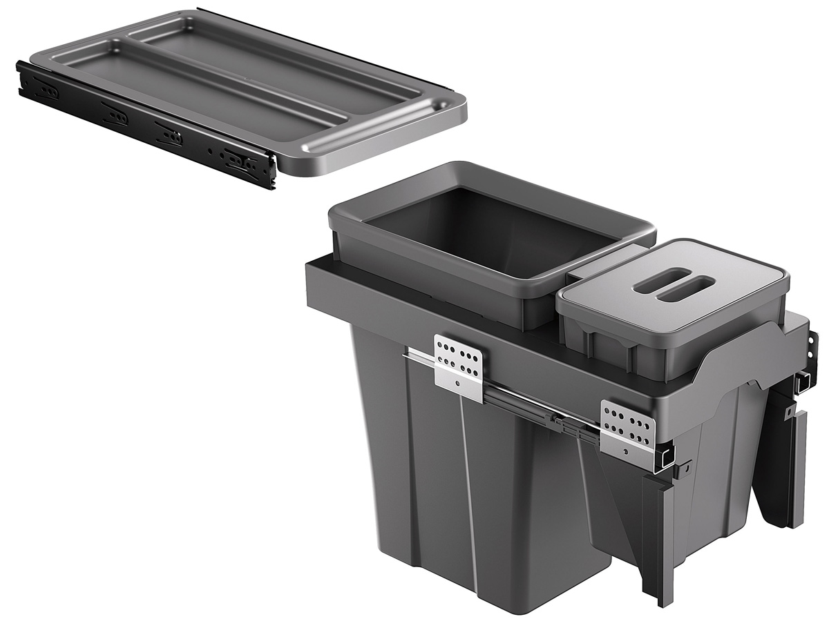 Thùng rác đôi cánh kéo âm tủ GrandX XW.D30