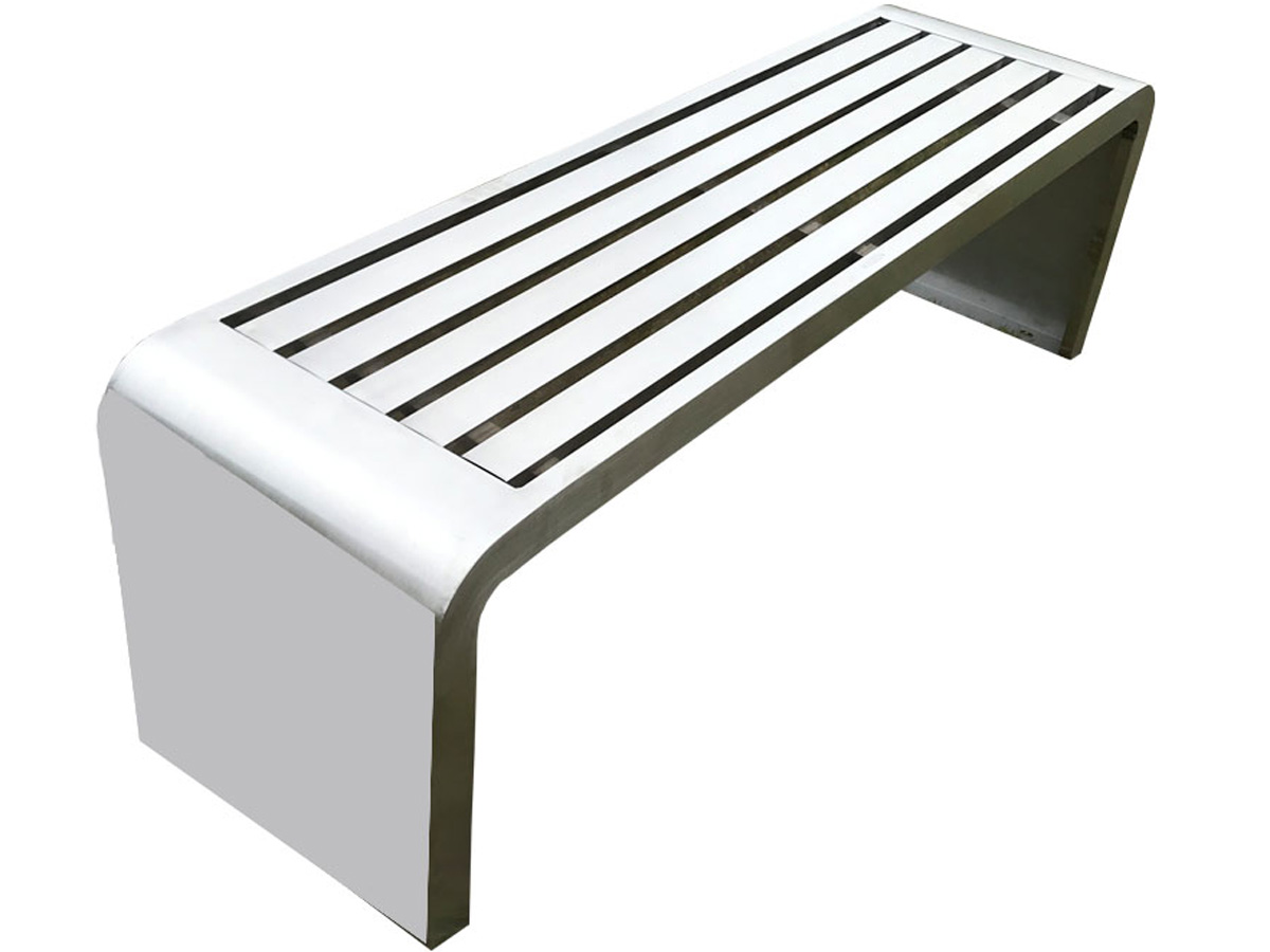 Ghế công viên inox không tựa 120cm