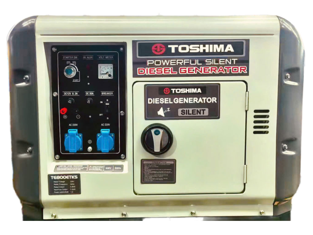 Máy phát điện chạy dầu diesel Toshima T6800ETKS (5KW)