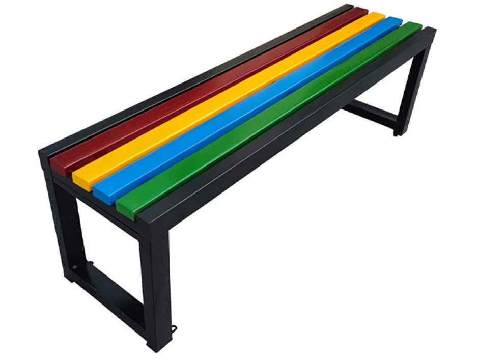 Ghế công viên không tựa gỗ nhựa 180cm