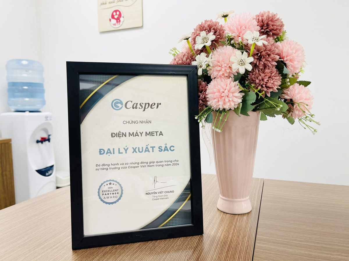 Casper chứng nhận đại lý bán hàng xuất sắc cho META.vn Casper chứng nhận đại lý bán hàng xuất sắc cho META.vn