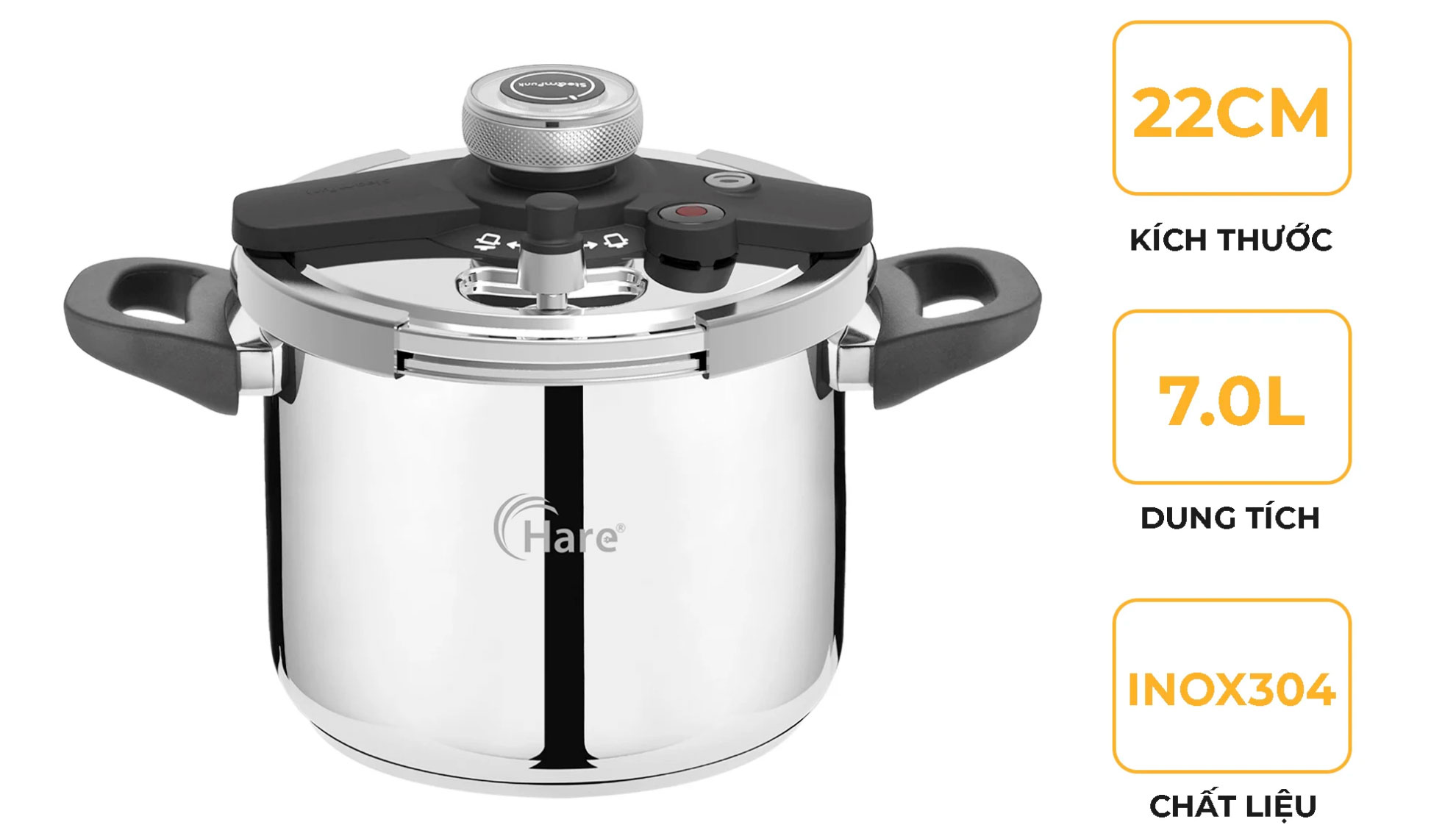 Nồi áp suất inox Hare HR-PA2107