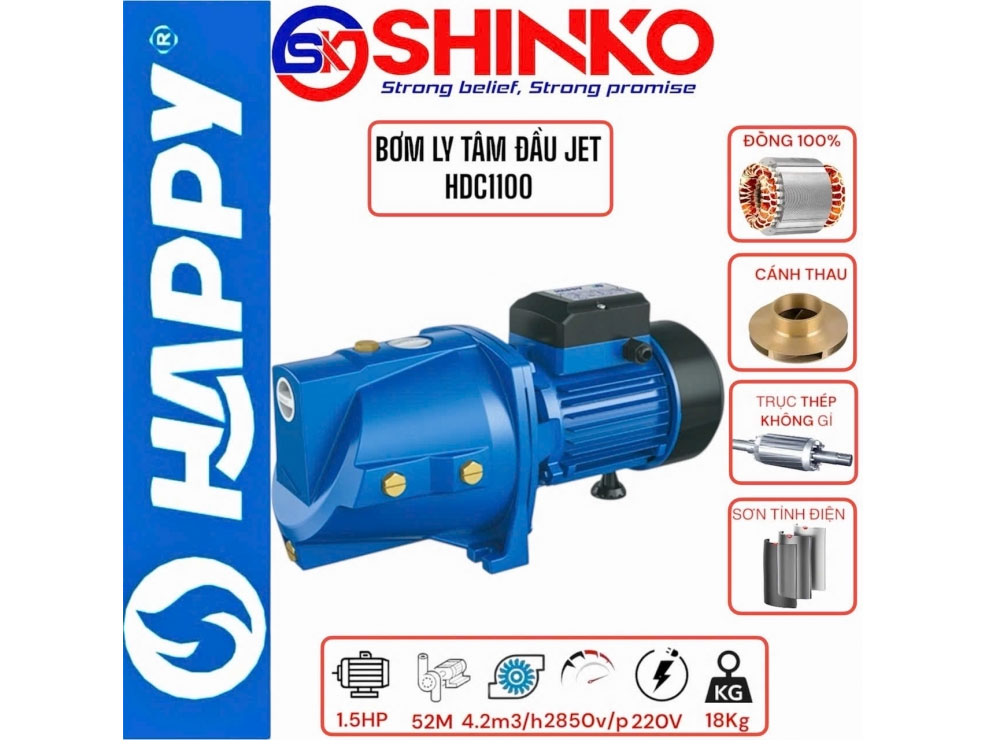 Máy bơm đầu JET Happy HDC1100H 