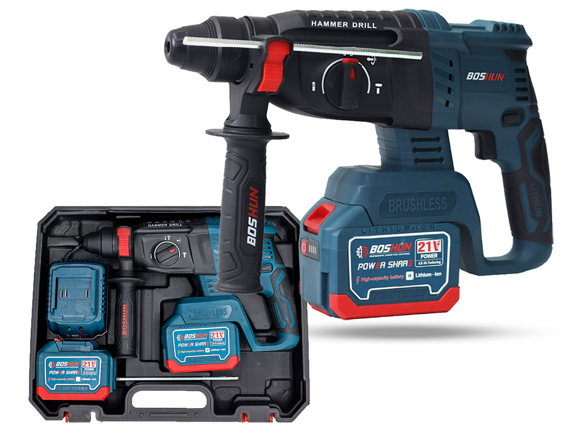 Máy khoan bê tông dùng pin Boshun BS-R2803H (2 pin, 1 sạc)