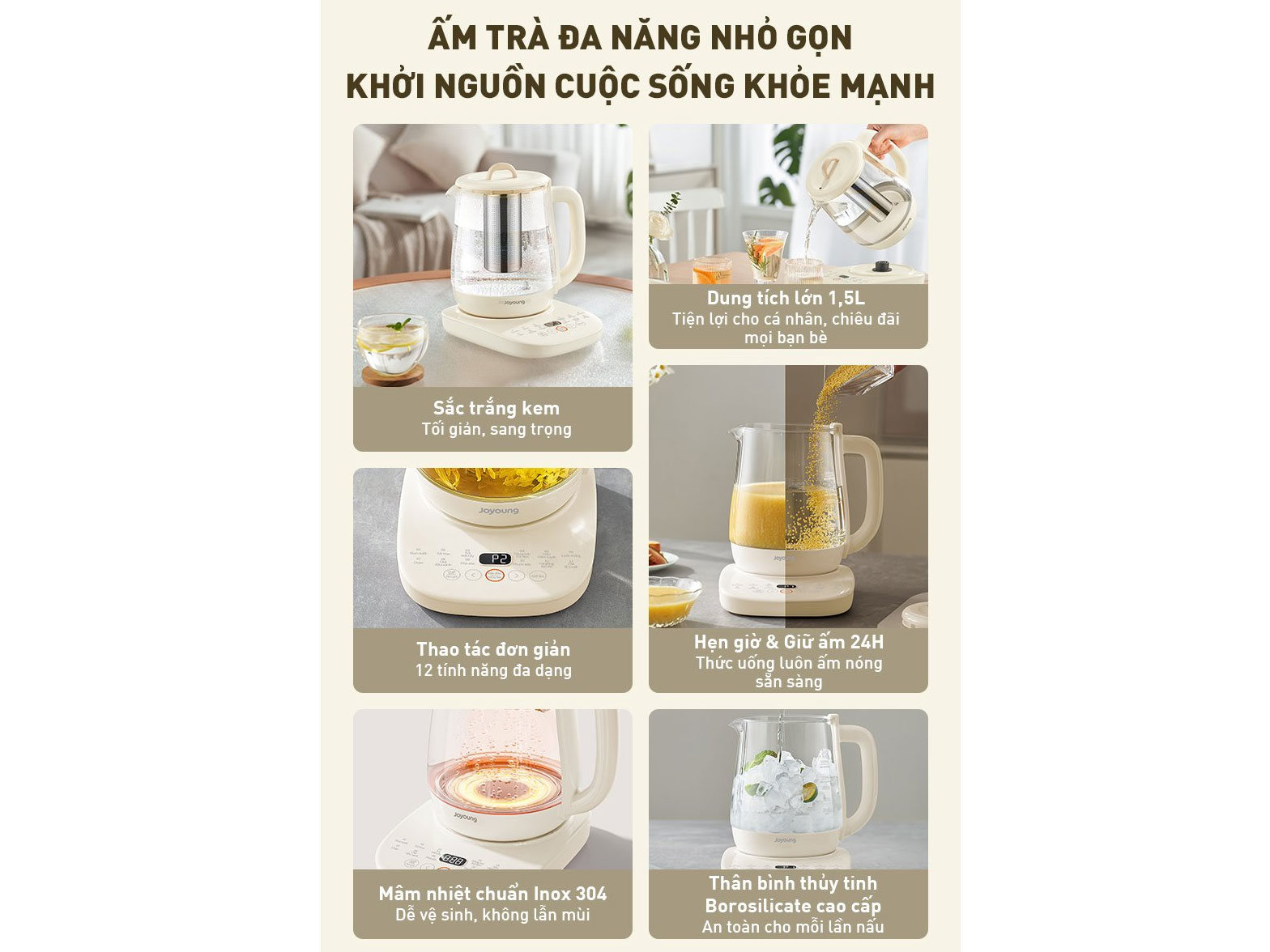 Ấm pha trà Joyoung  
