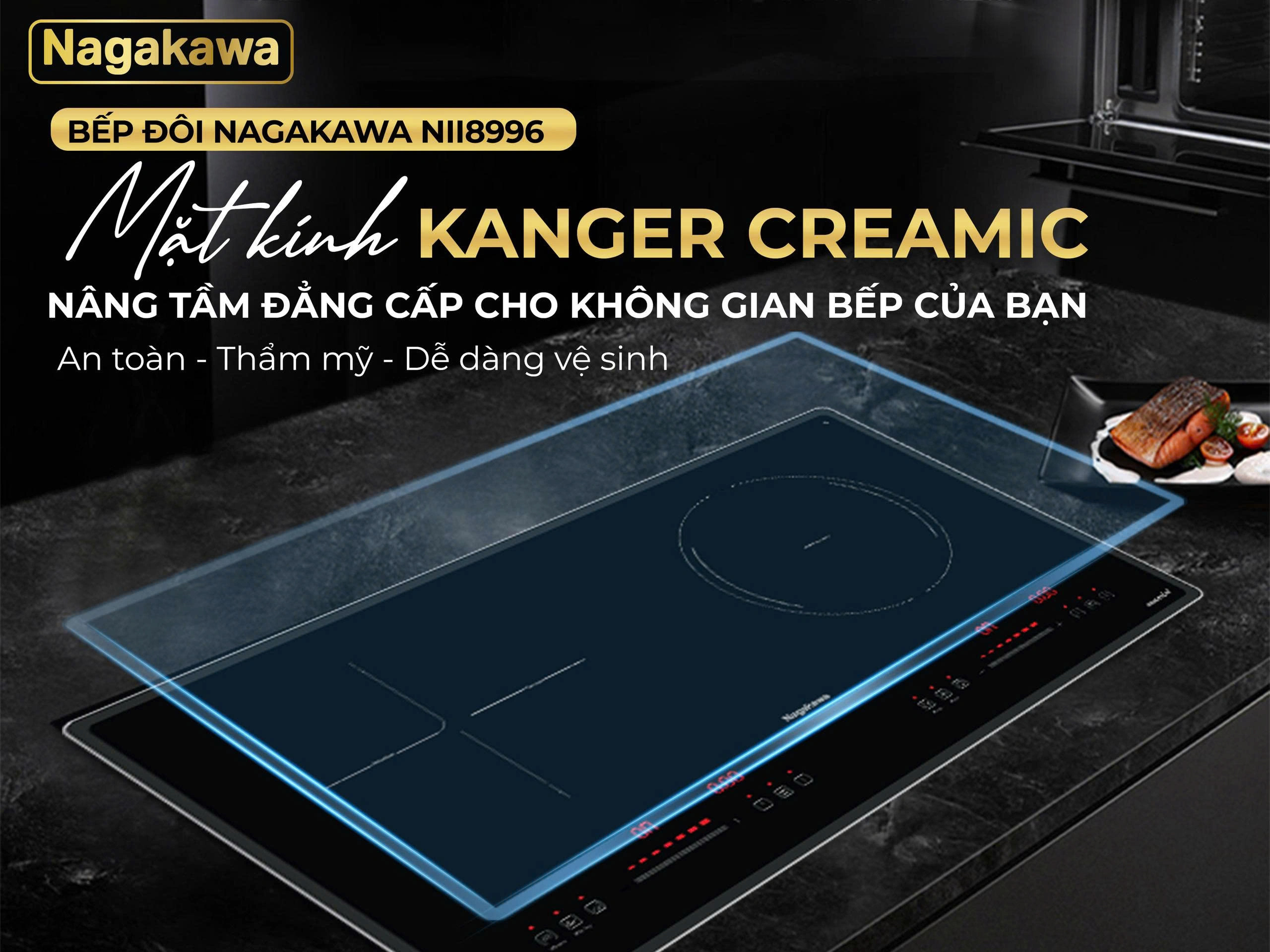 Bếp đôi Nagakawa NII8996