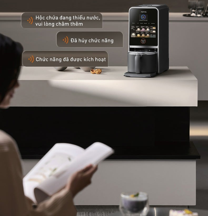 Máy nấu sữa hạt làm sạch tự động Joyoung