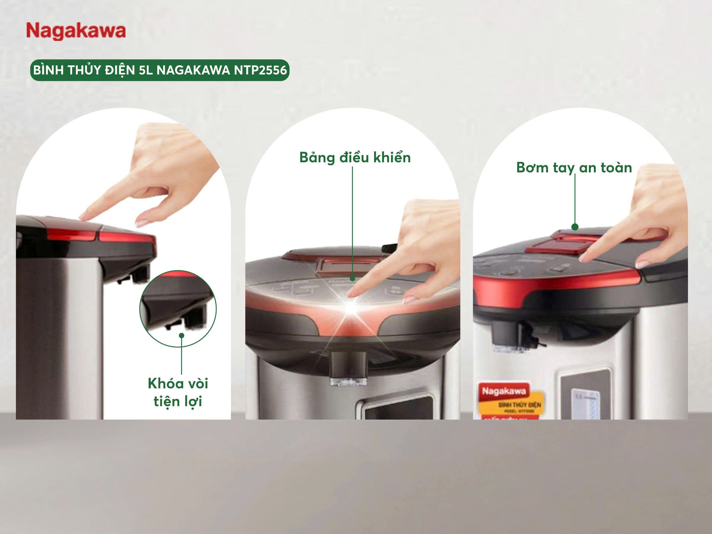 Bình thuỷ điện Nagakawa NTP2556