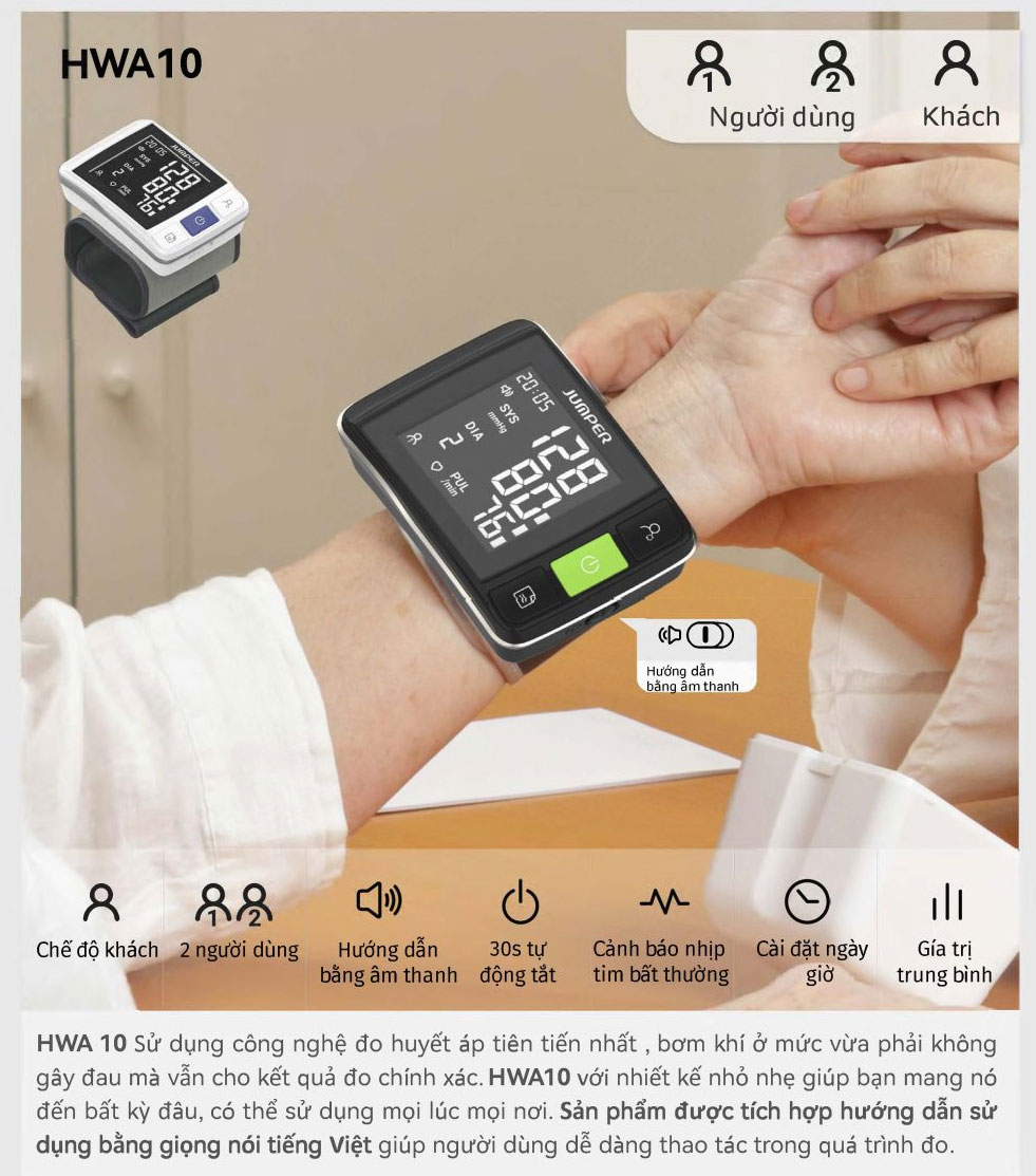 Máy đo huyết áp cổ tay  