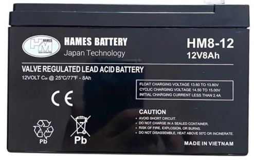 Ắc quy 12V 8Ah Hames HM8-12